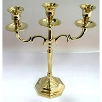 Подсвечник на 3 свечи из латуни