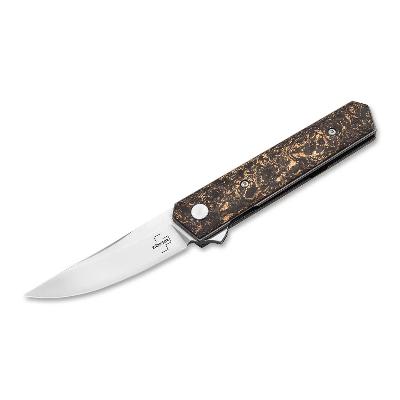 Нож складной Boker Kwaiken Compact Flipper Marble Carbon Copper 01BO196