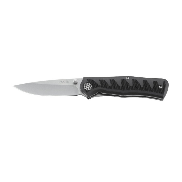 Полуавтоматический складной нож Ruger Knives Crack-Shot™ Compact Ken Steigerwalt Design Stonewashed Plain Blade