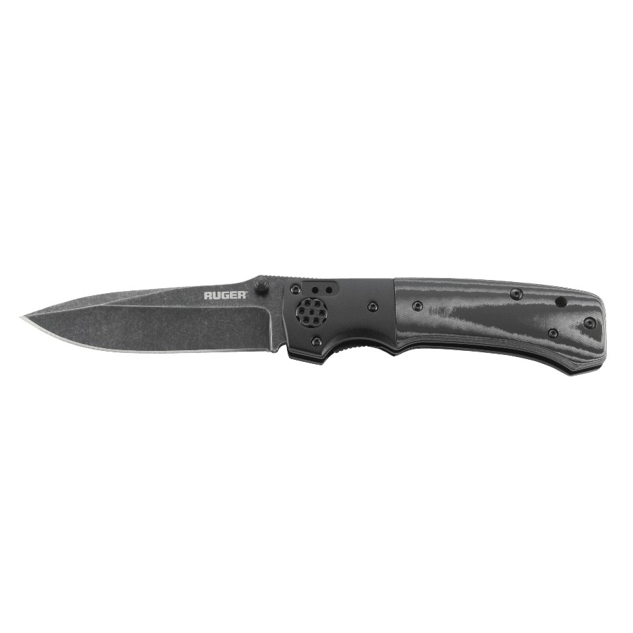 Складной нож Ruger Knives All-Cylinders™ Folder Bill Harsey Design Blackwashed Plain Blade
